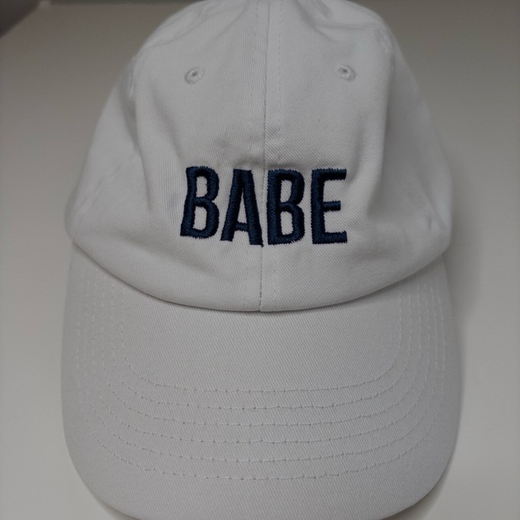 Swish Babe Logo White Navy Blue Embroidered Dad Hat Adjustable Strap - Picture 2 of 10